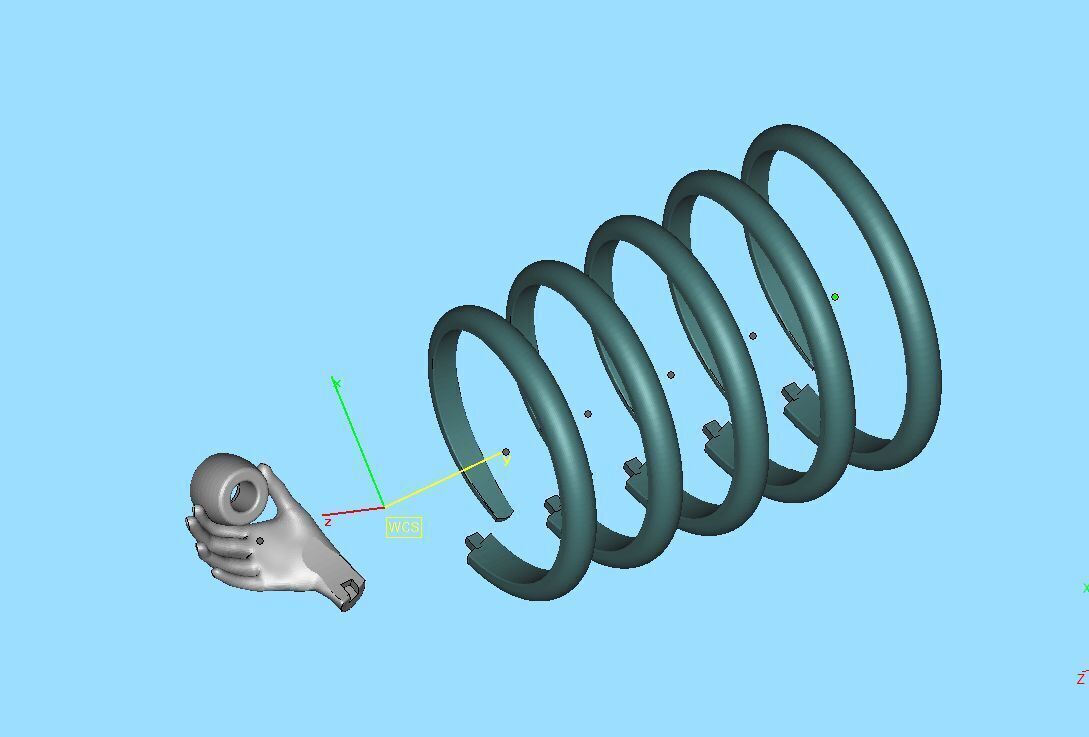 Delicate Hand Jewelry Ring Bezel 3mm gem 3D model 3D print model_28