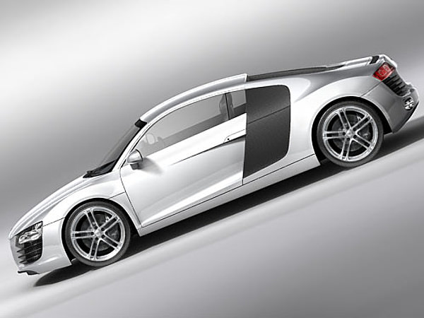 Audi R8 2009 3D model_3