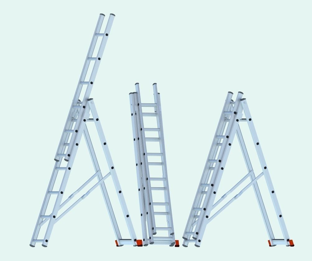 60-Minutes-Ladder three ladders Free 3D model_11