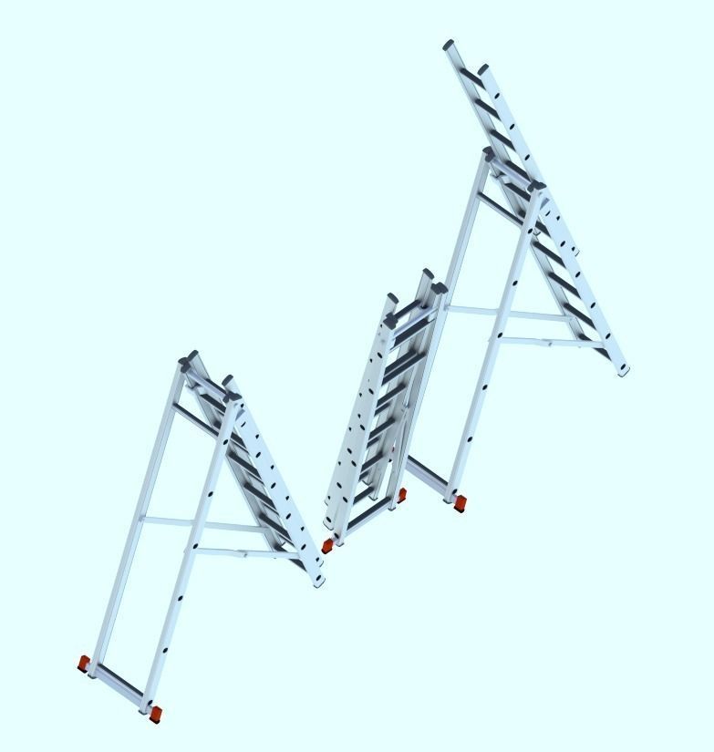 60-Minutes-Ladder three ladders Free 3D model_6