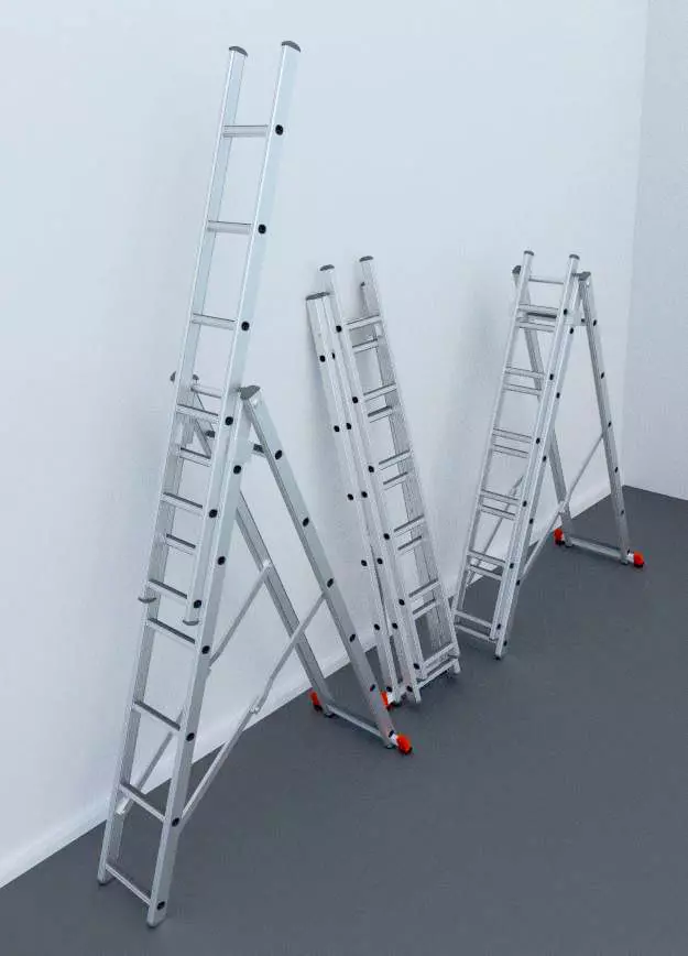60-Minutes-Ladder three ladders Free 3D model_0