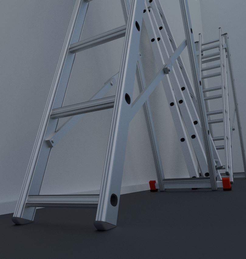 60-Minutes-Ladder three ladders Free 3D model_5