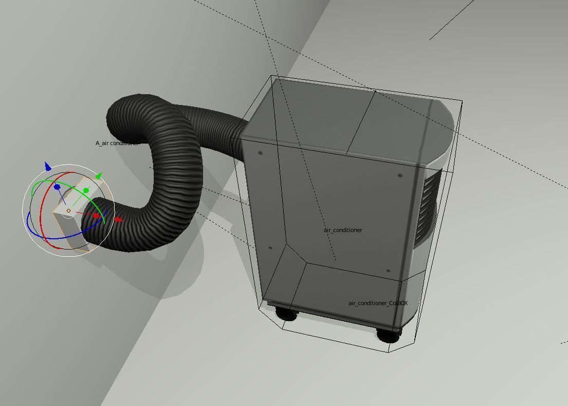 Mobile Air Conditioner  Free low-poly 3D model_5