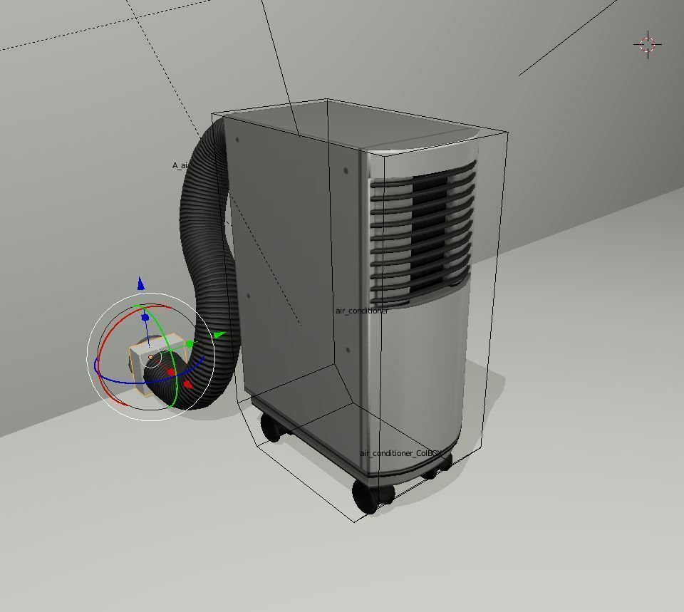 Mobile Air Conditioner  Free low-poly 3D model_3