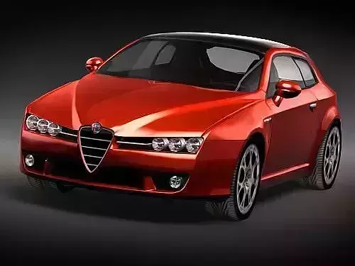 Alfa Romeo Brera Lowpoly