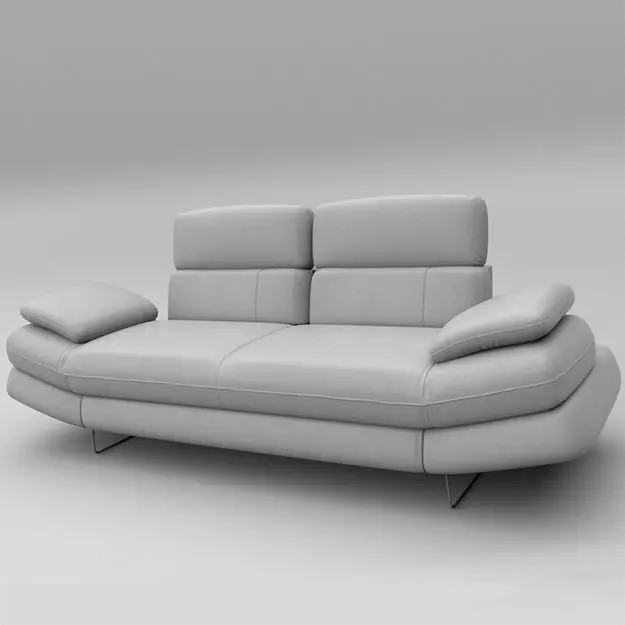White leather sofa Free 3D model