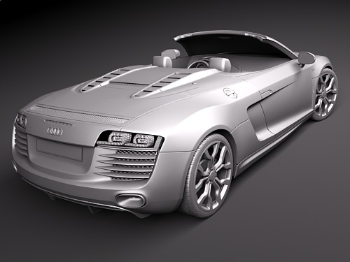 Audi R8 Spyder 2010 3D model_10
