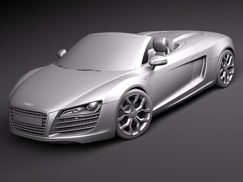 Audi R8 Spyder 2010 3D model_11