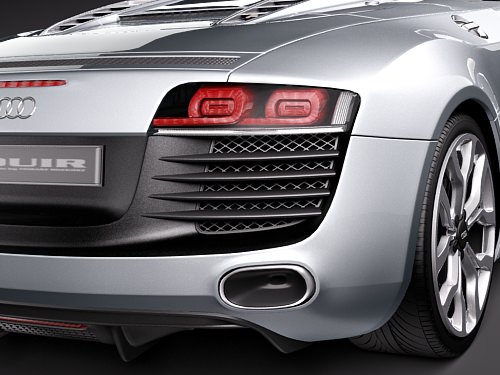 Audi R8 Spyder 2010 3D model_3