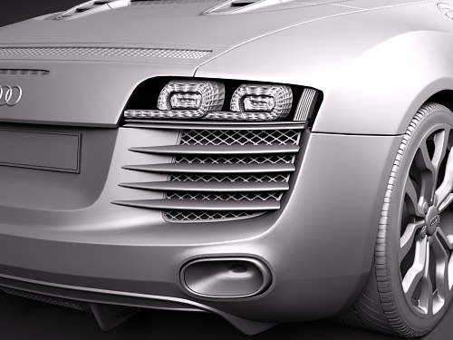 Audi R8 Spyder 2010 3D model_9