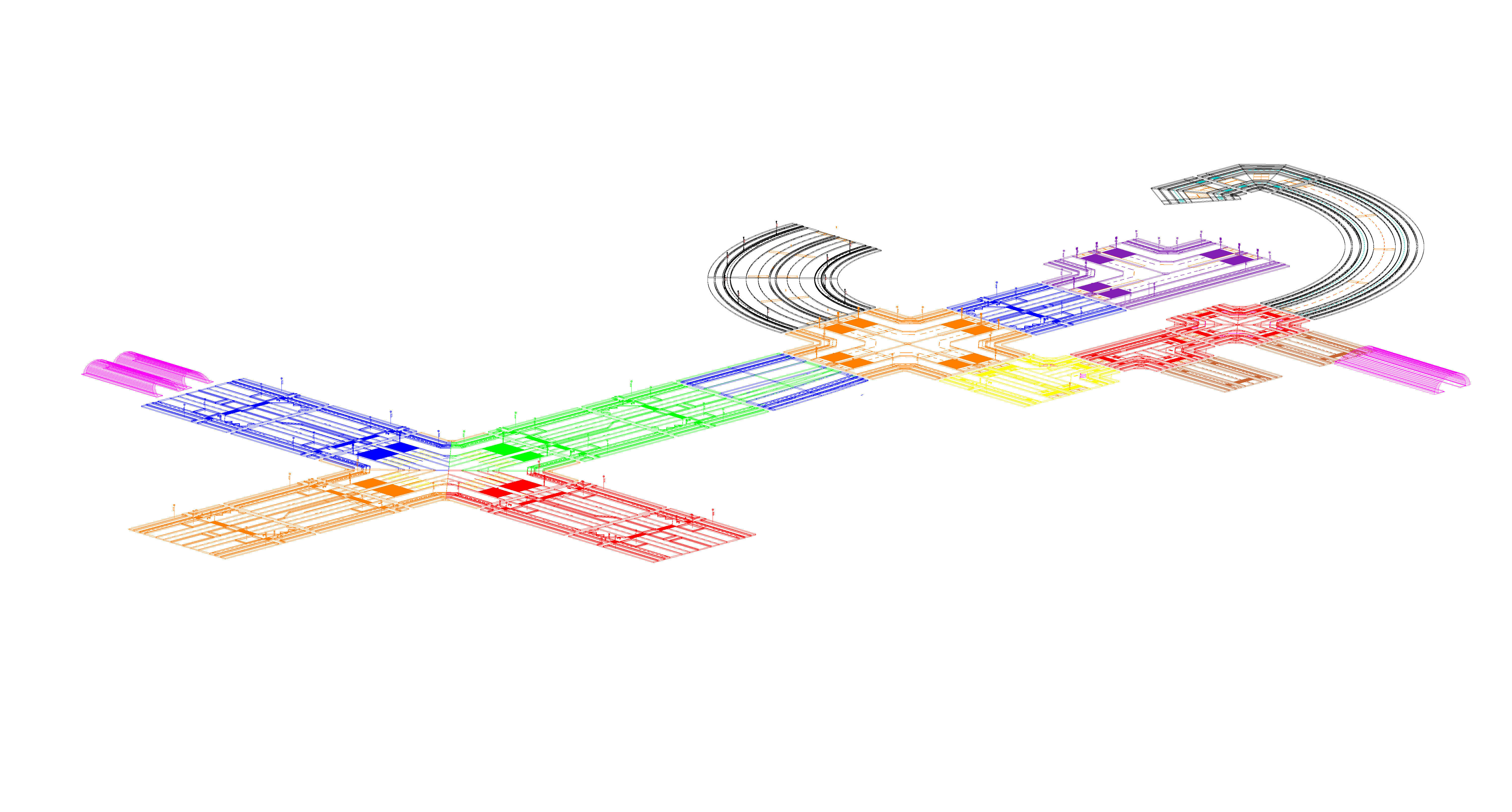 Road and intersection Low-poly 3D model_2