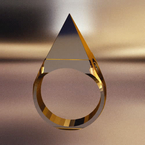 Mystical Pyramid Ring 3D print model_1