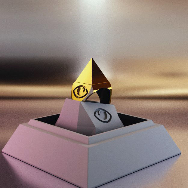 Mystical Pyramid Ring 3D print model_5