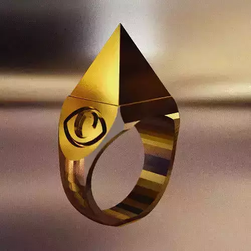 Mystical Pyramid Ring 3D print model