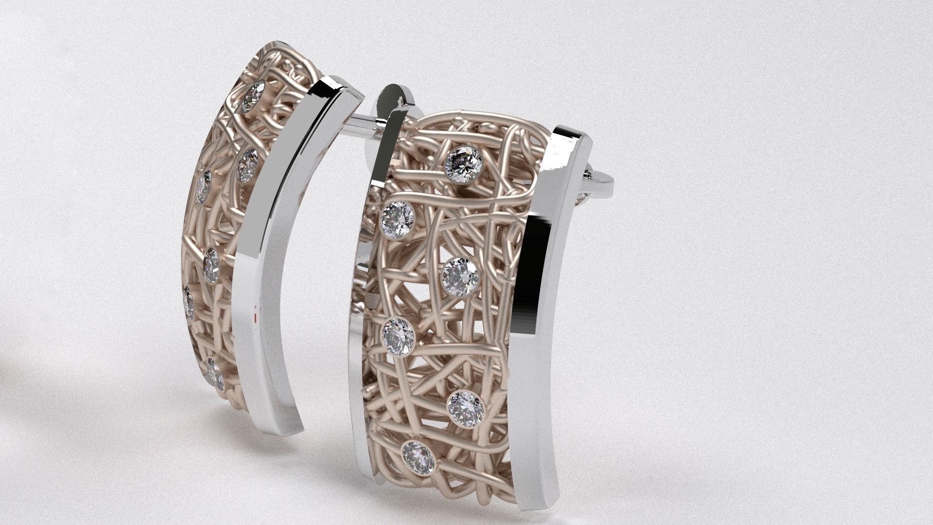 Earrings Math 3D print model_3