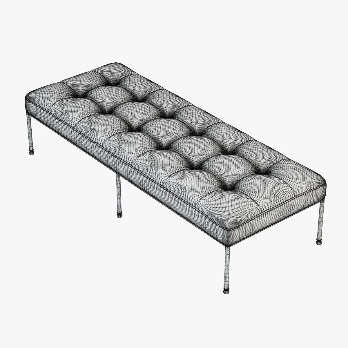 Longhi Kiria Bench 3D model_3