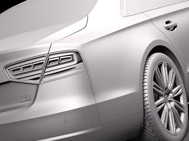 Audi A8 LED 2011 3D model_10