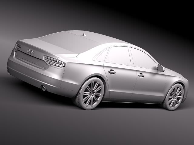 Audi A8 LED 2011 3D model_11