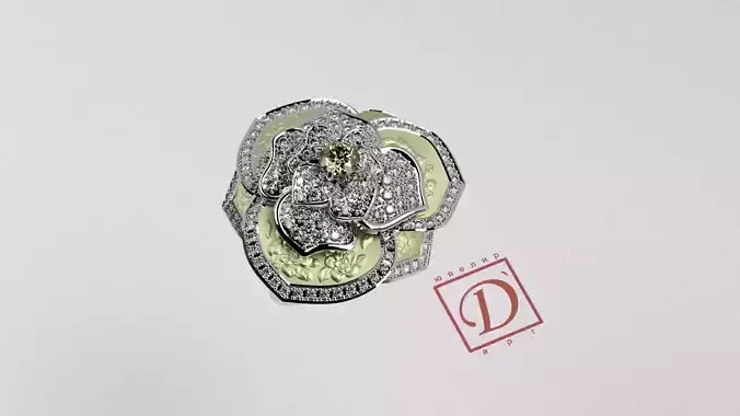 Ring Flower 3D print model