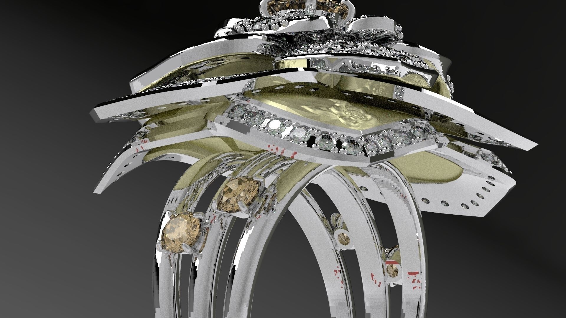 Ring Flower 3D print model_7