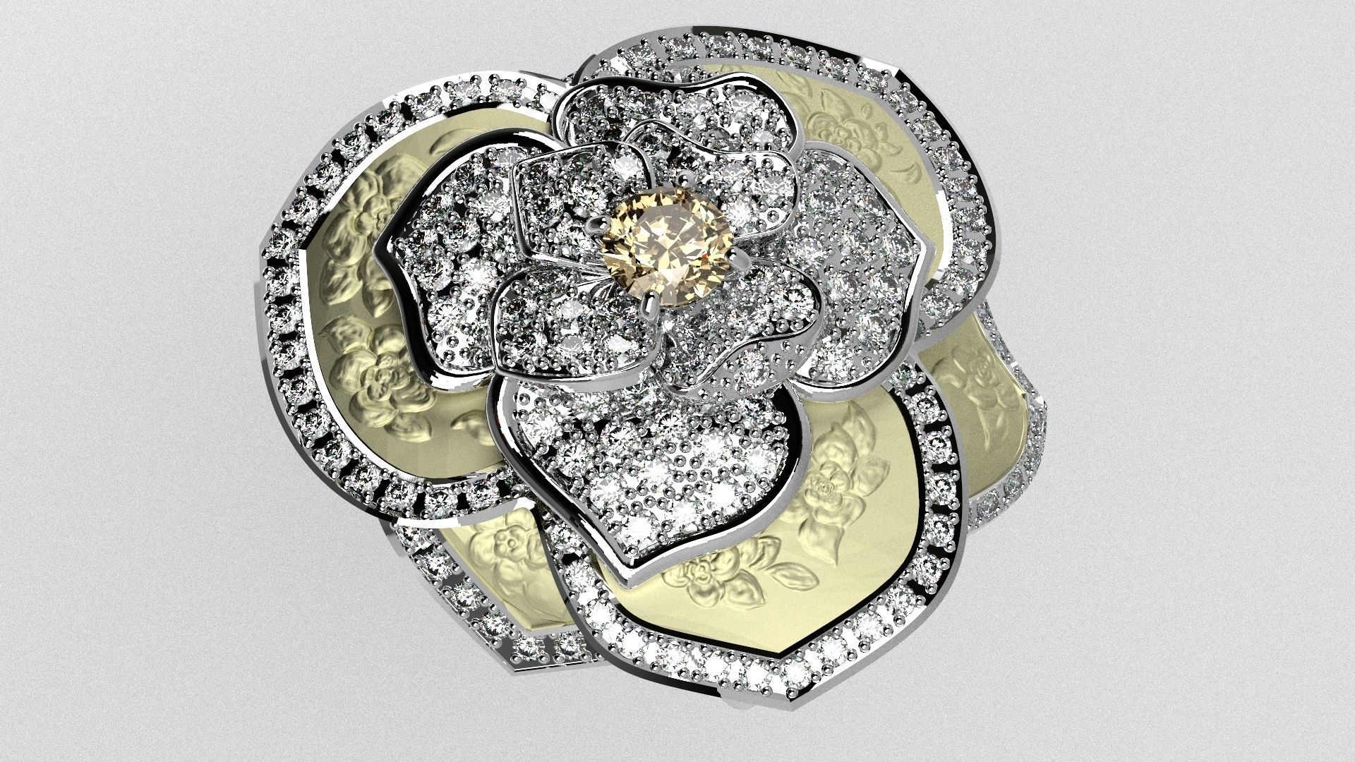 Ring Flower 3D print model_6