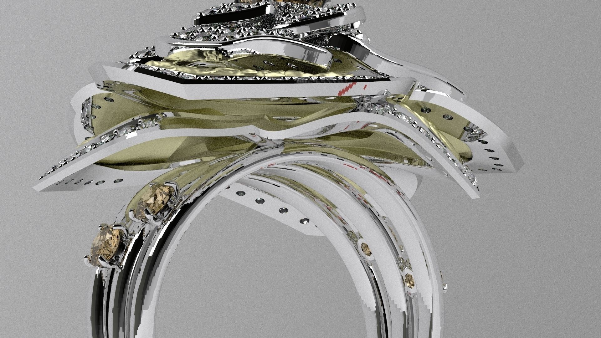 Ring Flower 3D print model_8