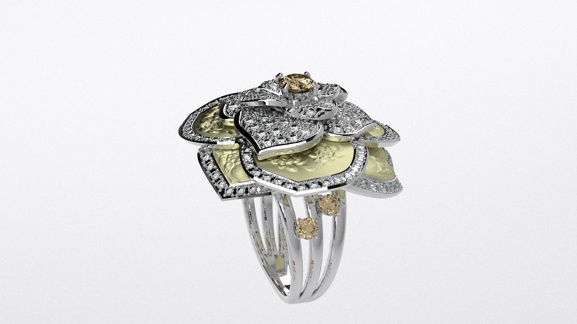 Ring Flower 3D print model_2