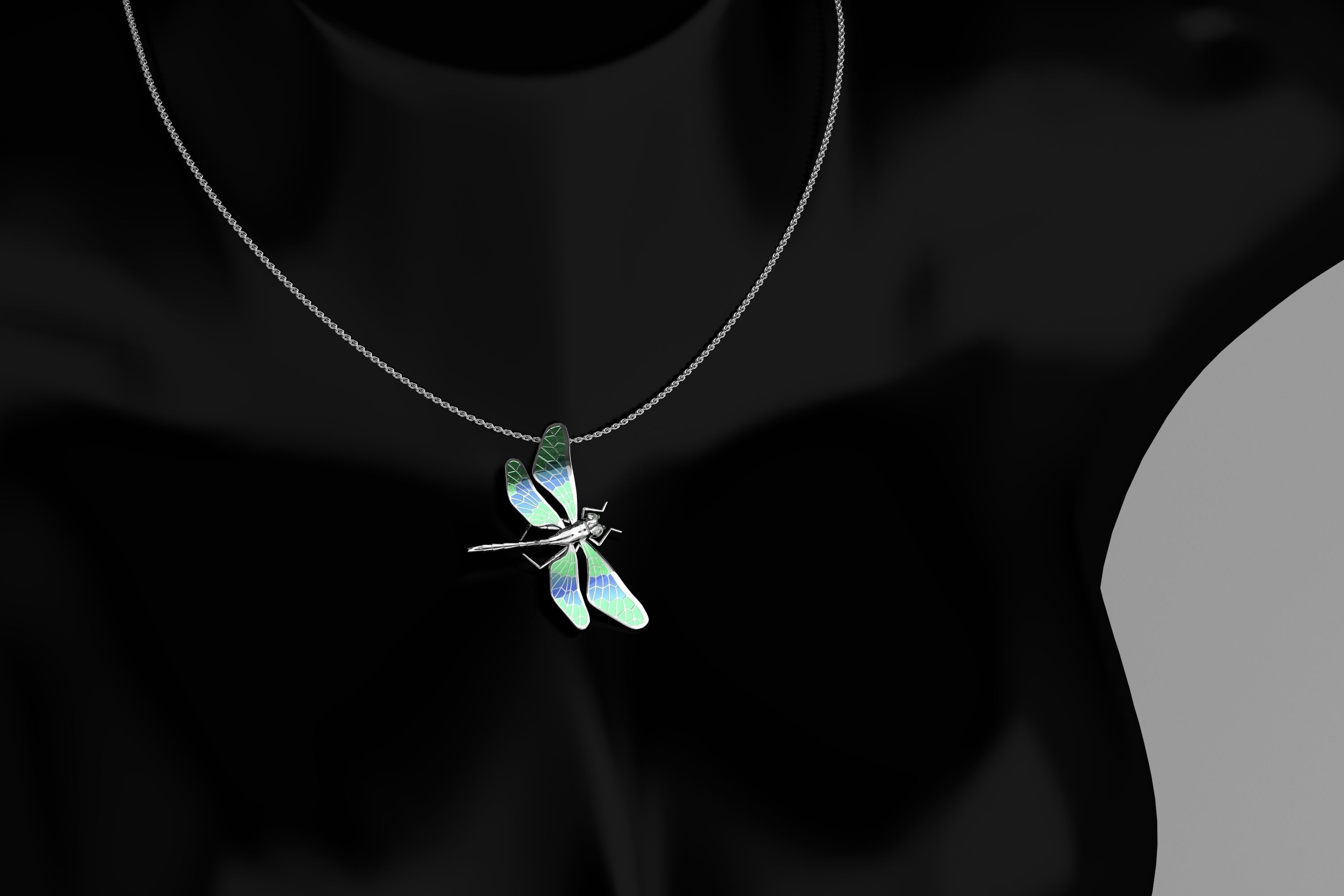 Pendant Dragonfly 3D print model_1