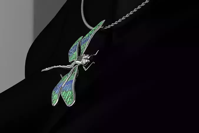 Pendant Dragonfly 3D print model