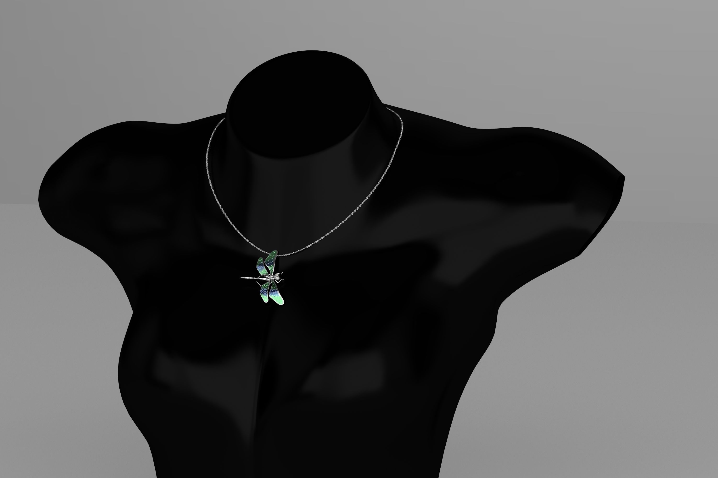 Pendant Dragonfly 3D print model_4