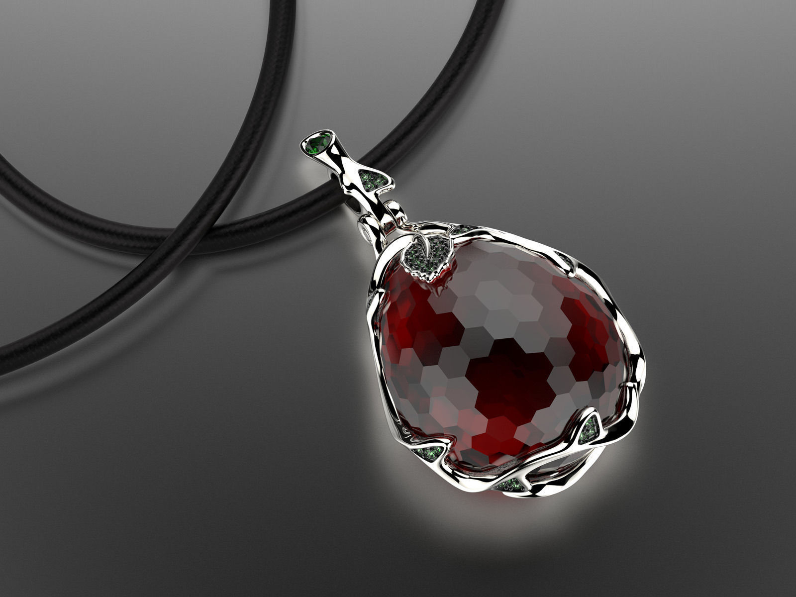 Fashion pendant rose 0033 3D print model_4