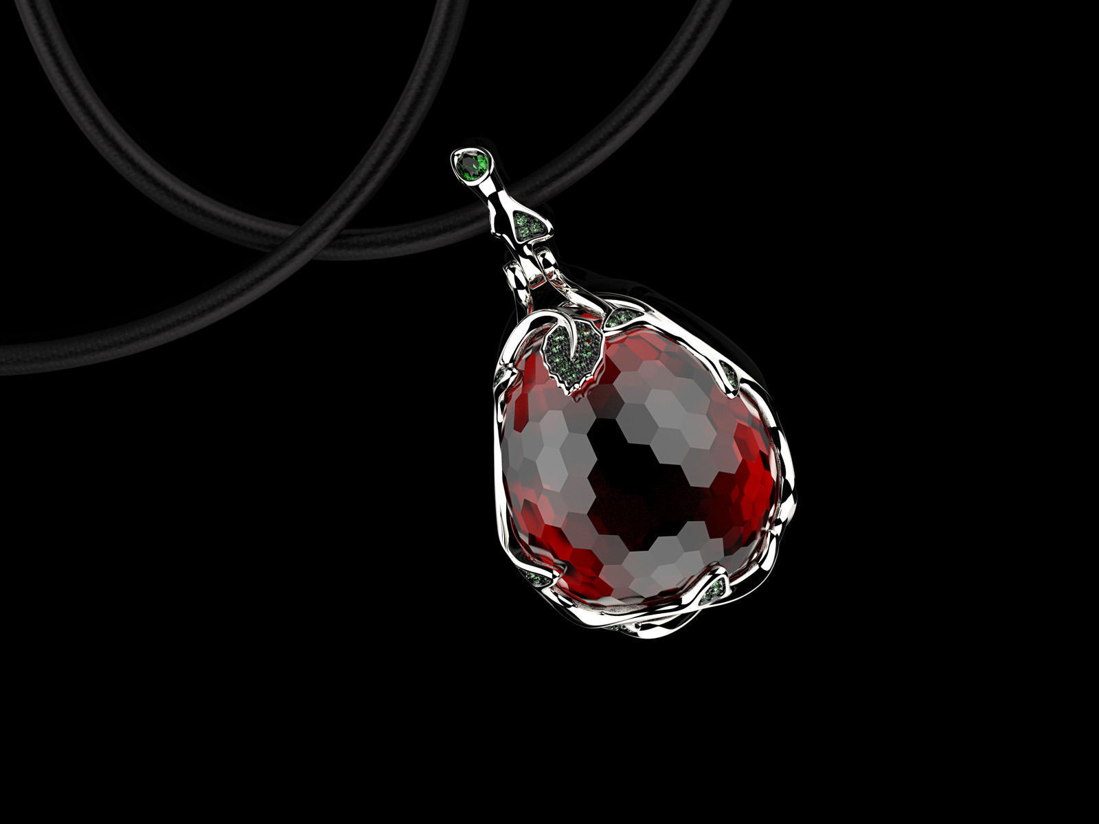 Fashion pendant rose 0033 3D print model_7