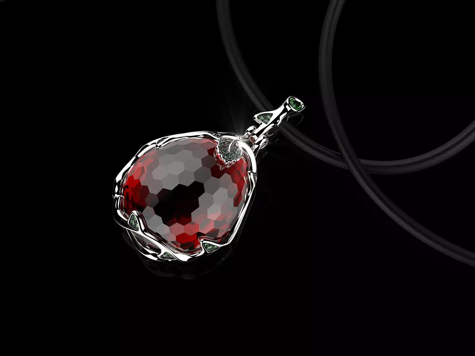 Fashion pendant rose 0033 3D print model_0