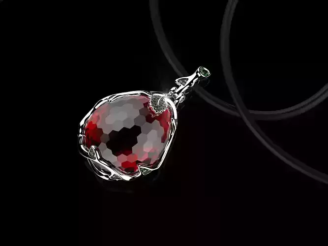 Fashion pendant rose 0033 3D print model