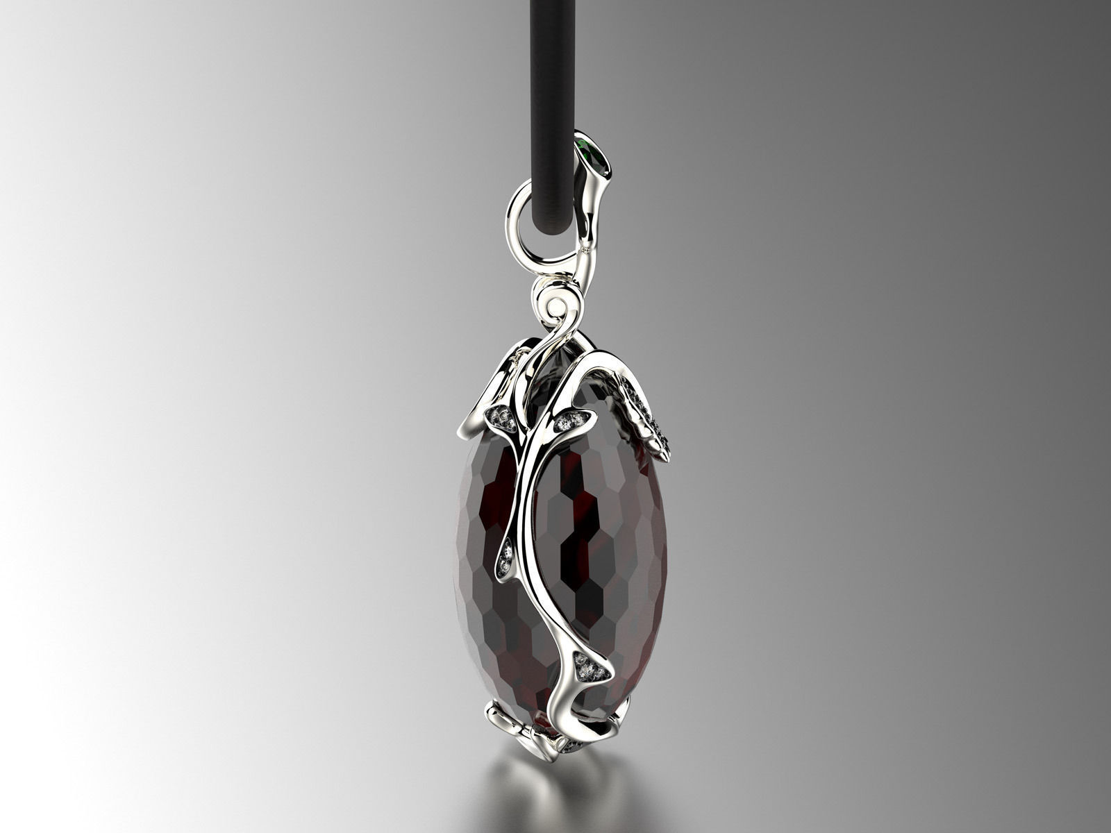 Fashion pendant rose 0033 3D print model_3