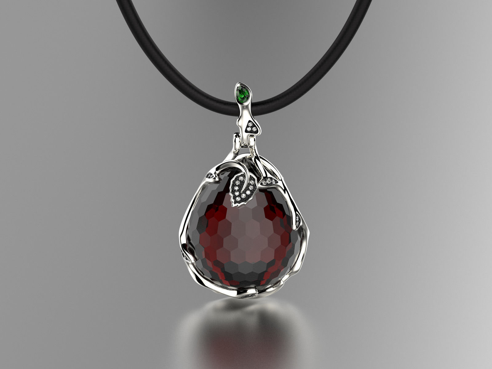 Fashion pendant rose 0033 3D print model_2