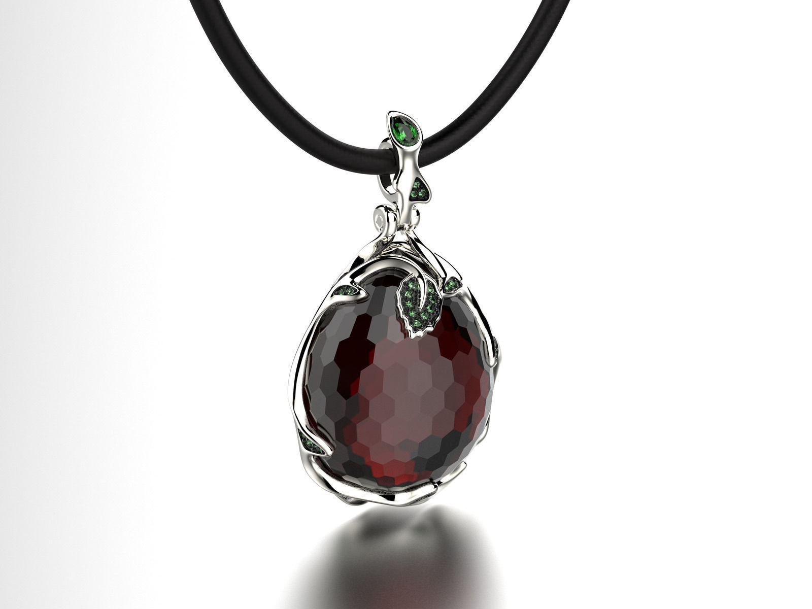 Fashion pendant rose 0033 3D print model_1