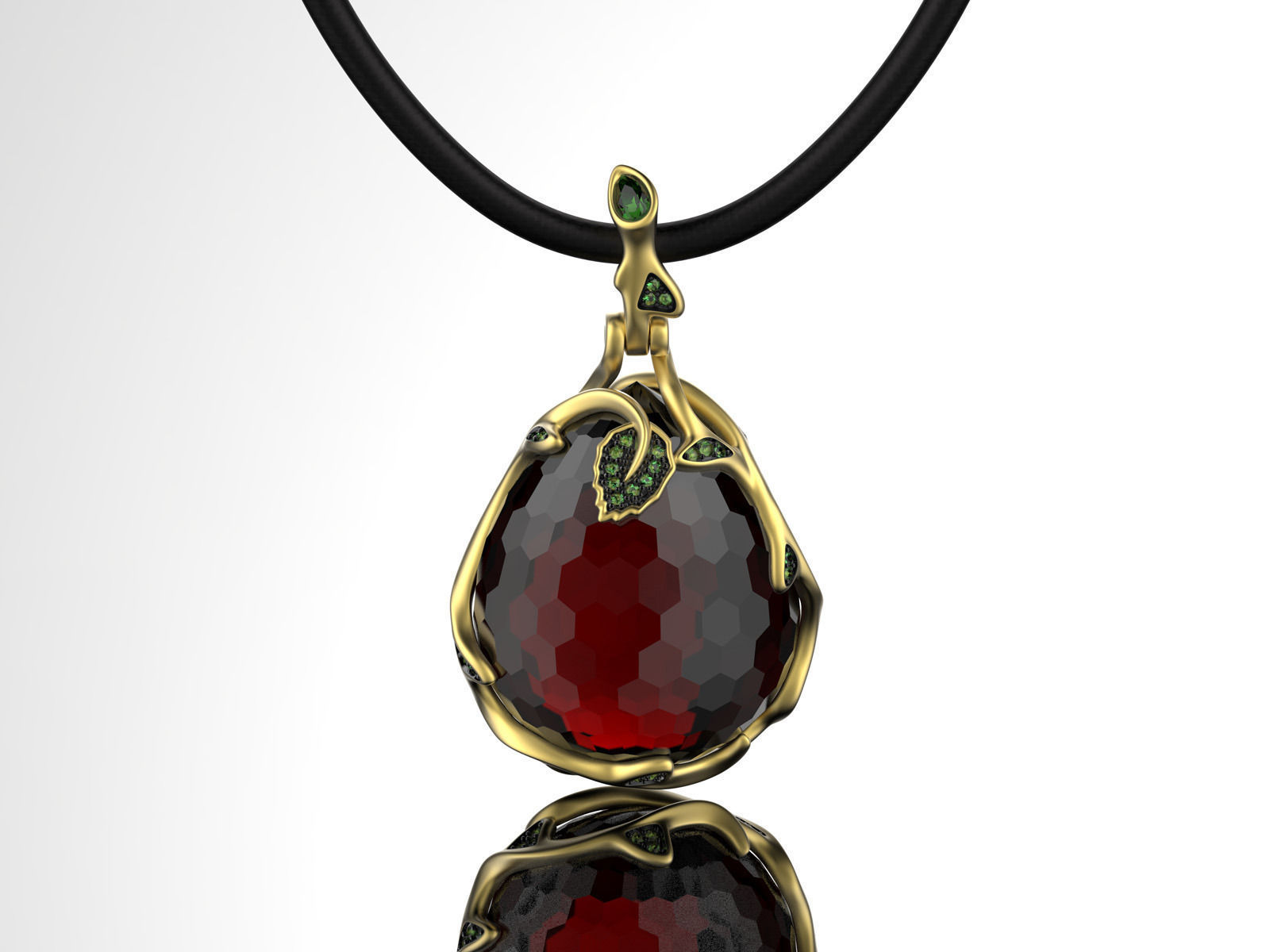 Fashion pendant rose 0033 3D print model_6