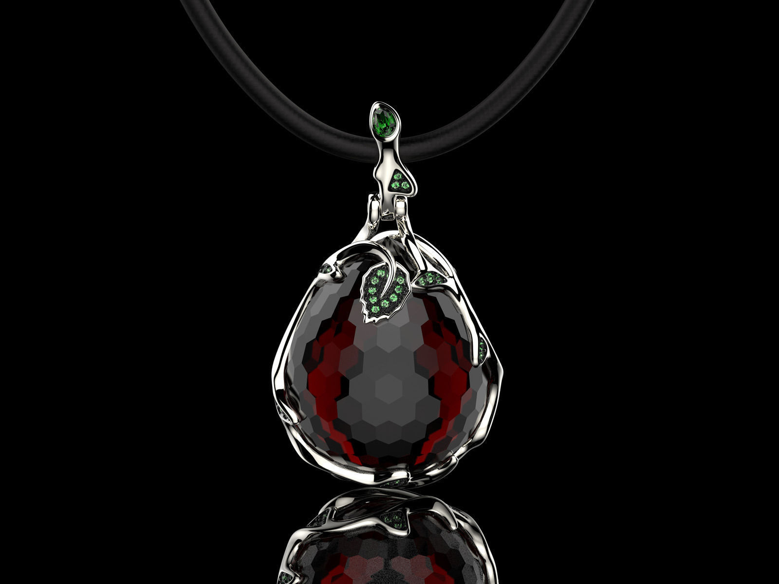 Fashion pendant rose 0033 3D print model_5