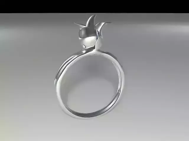 Flower ring 3D print model