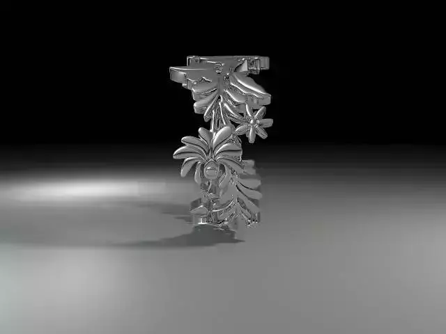 hungarian folk motiv ring 3D print model