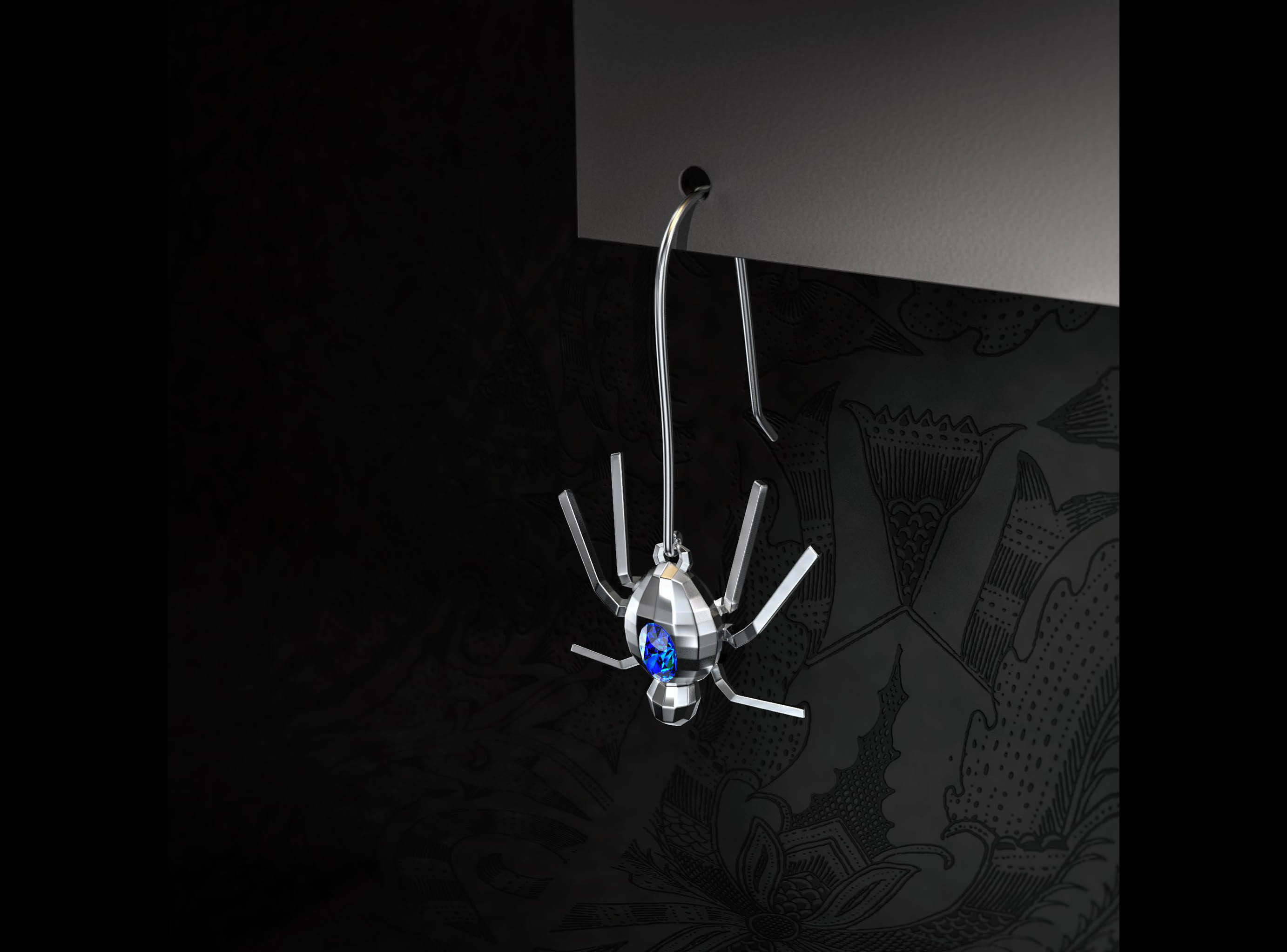 Spider Earings 3D print model_2