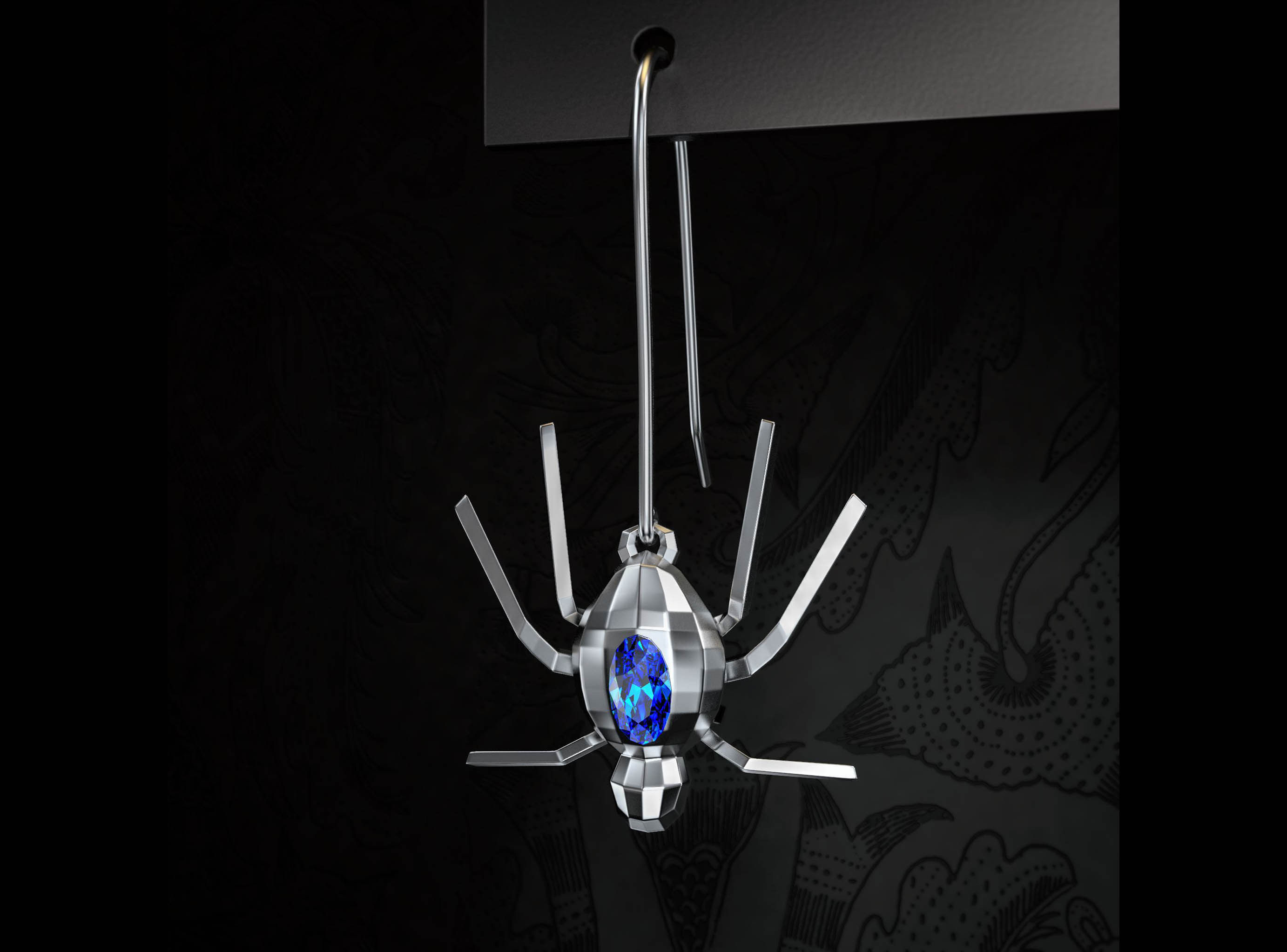 Spider Earings 3D print model_1