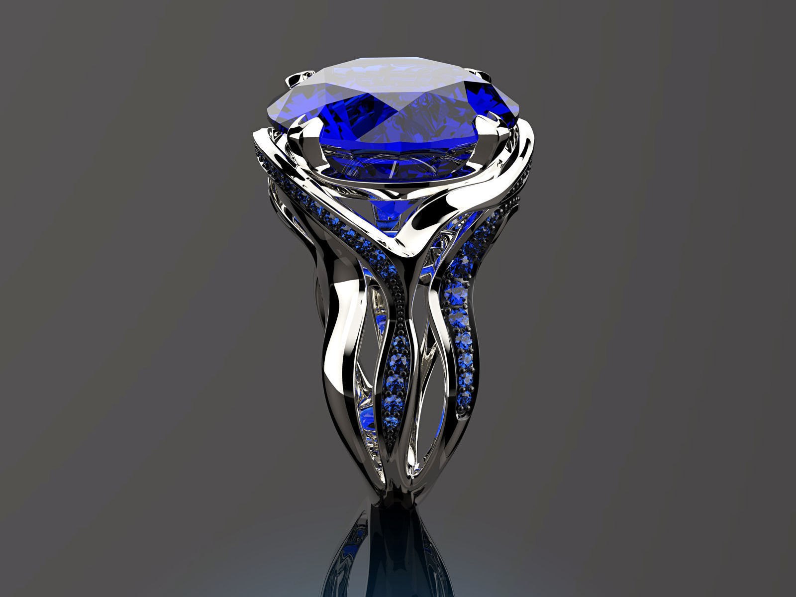 Octopus fashion ring 0120 3D print model_8