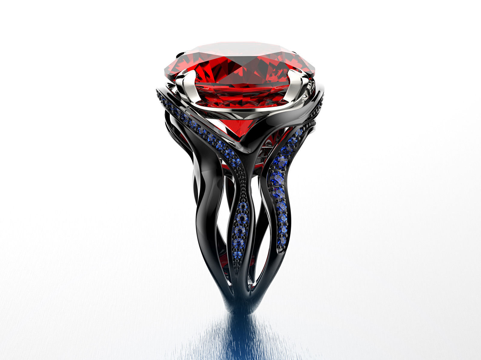 Octopus fashion ring 0120 3D print model_3