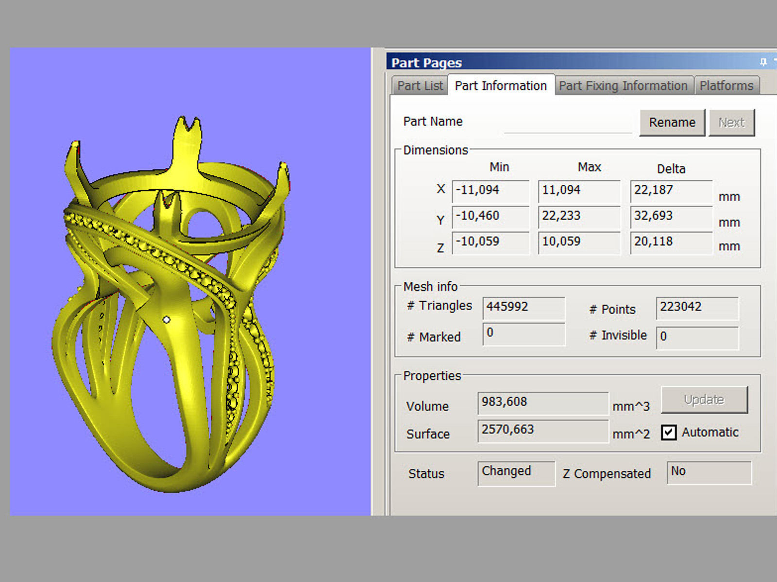 Octopus fashion ring 0120 3D print model_14