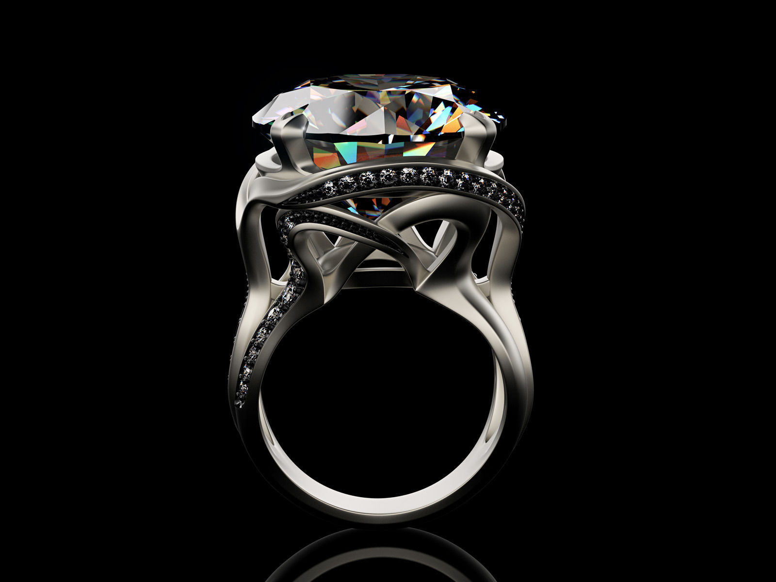 Octopus fashion ring 0120 3D print model_2