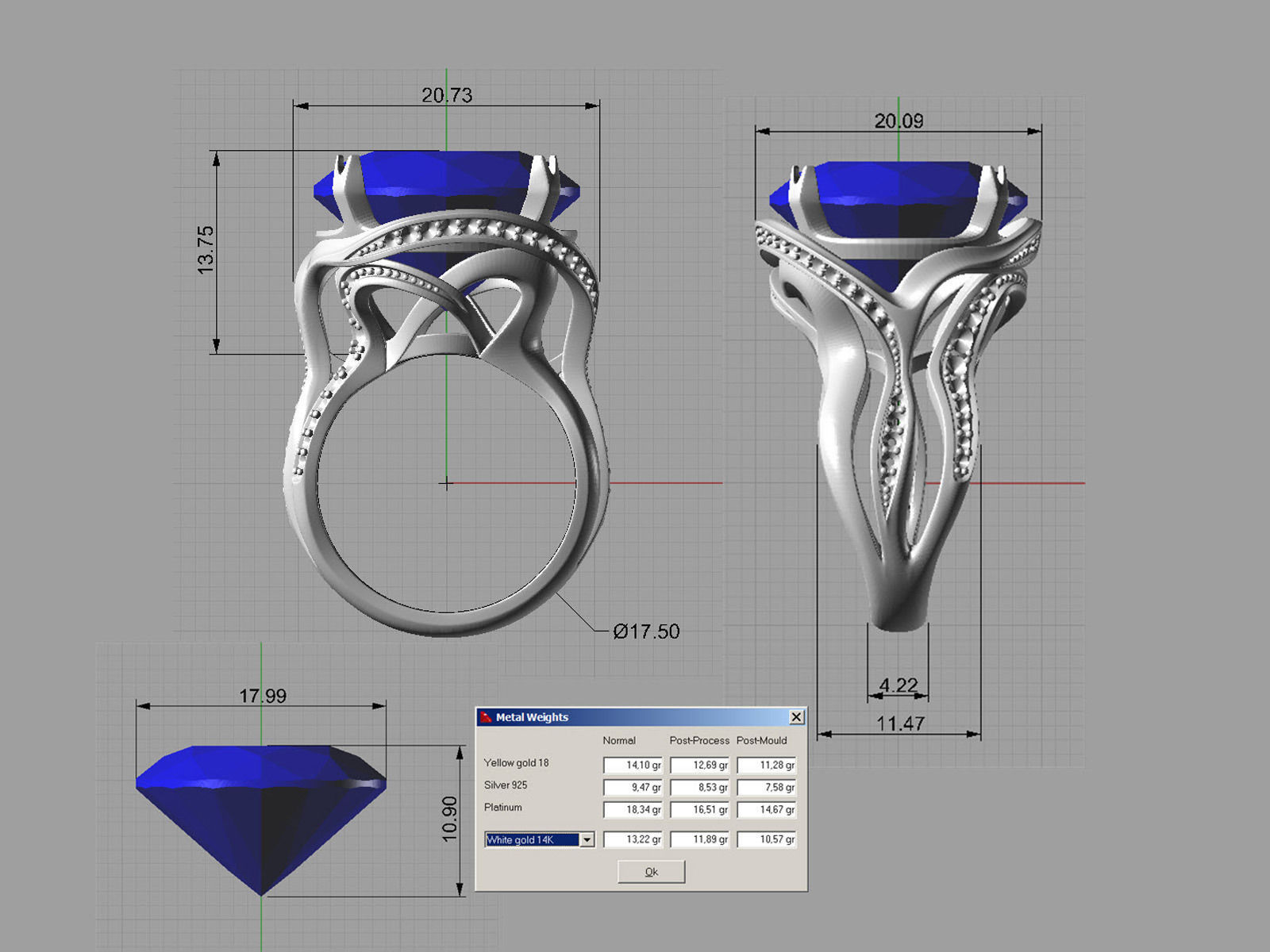 Octopus fashion ring 0120 3D print model_12