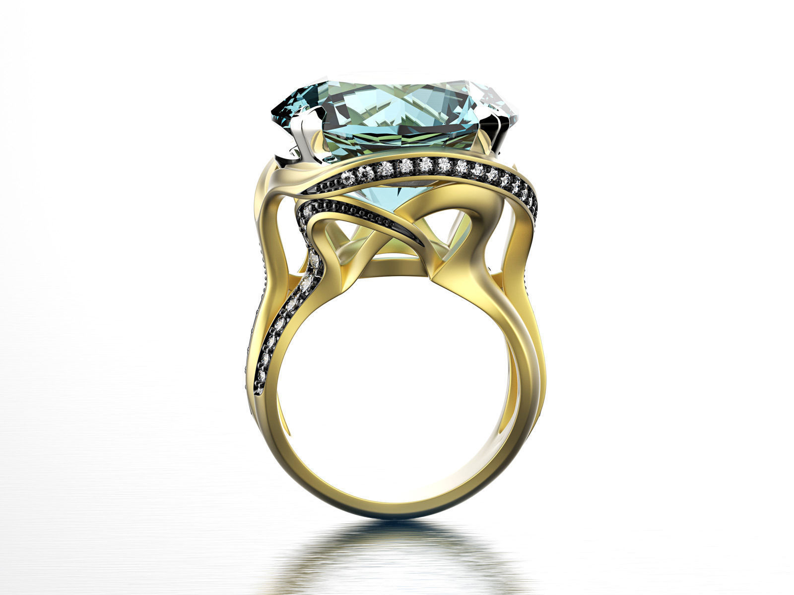 Octopus fashion ring 0120 3D print model_1