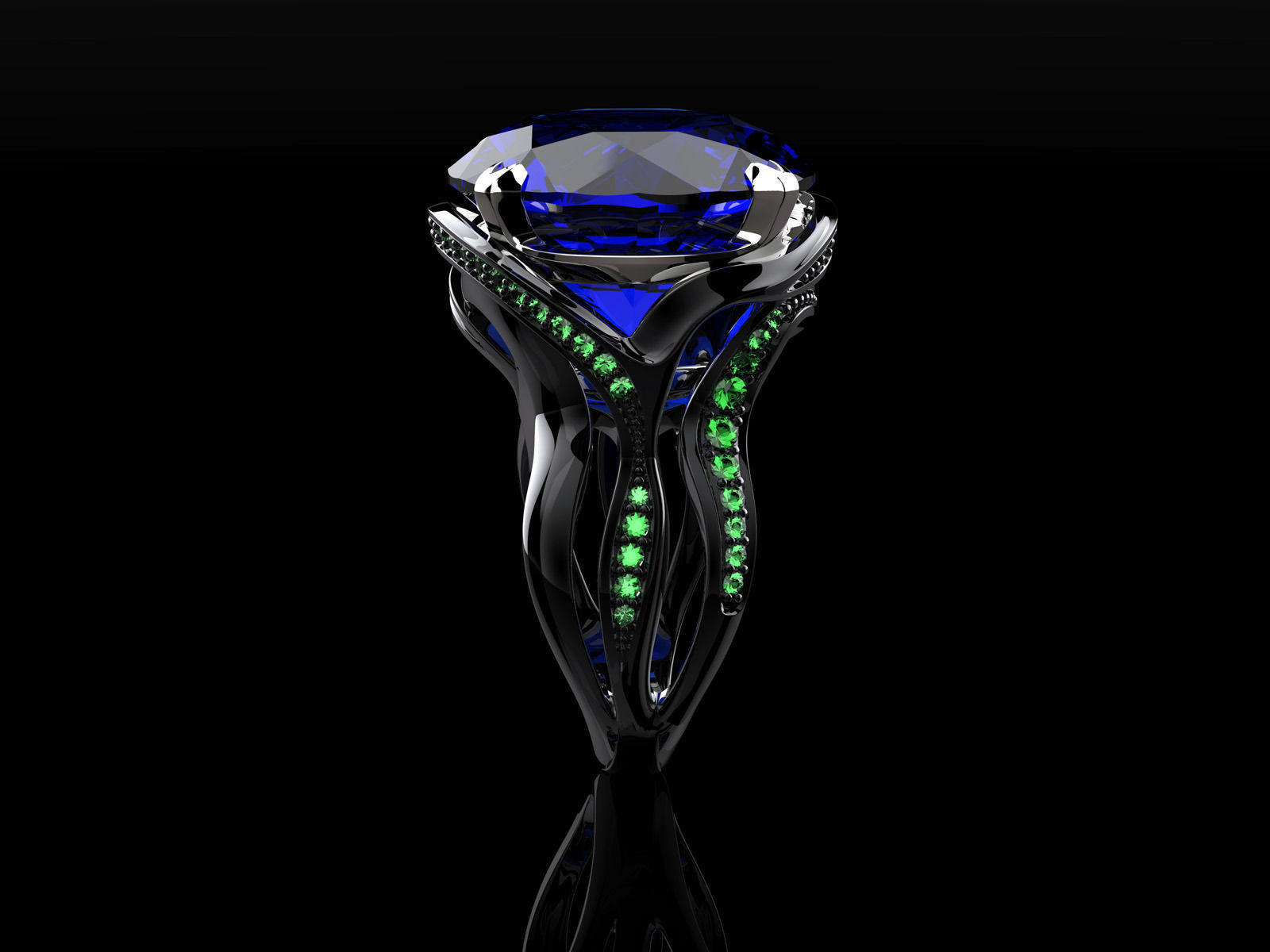 Octopus fashion ring 0120 3D print model_7